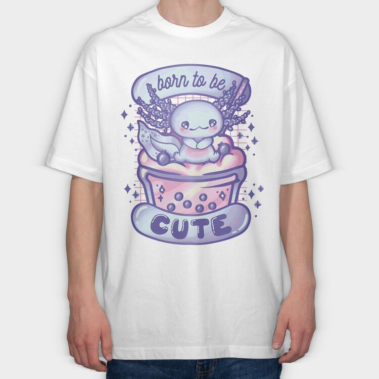 Baby Axolotl, Tricou Oversize Barbati (Unisex)