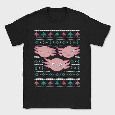 Axolotl Christmas Sweater Ugly, Tricou Barbati (Unisex)