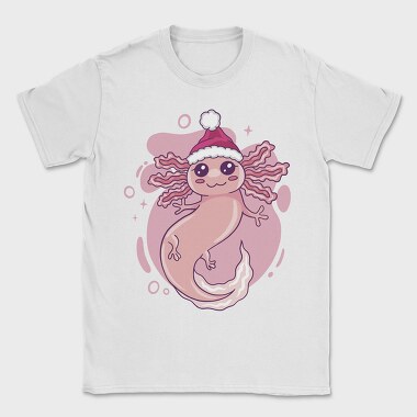 Axolotl In Christmas Hat, Tricou Barbati (Unisex)
