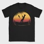 Woman Fishing Sunset, Tricou Barbati (Unisex)