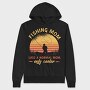 Fishing Mom, Hanorac Oversize Barbati (Unisex)