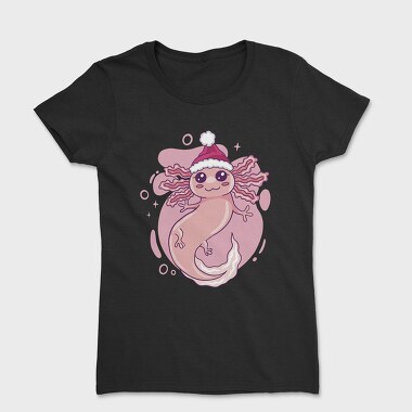 Axolotl In Christmas Hat, Tricou Femei