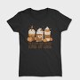 Autumn Coffee Drinks Fall And Girl, Tricou Femei