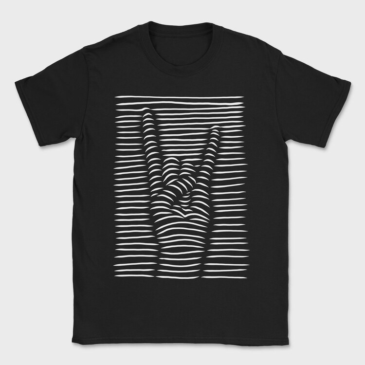 Rock Sign3 D, Tricou Barbati (Unisex)