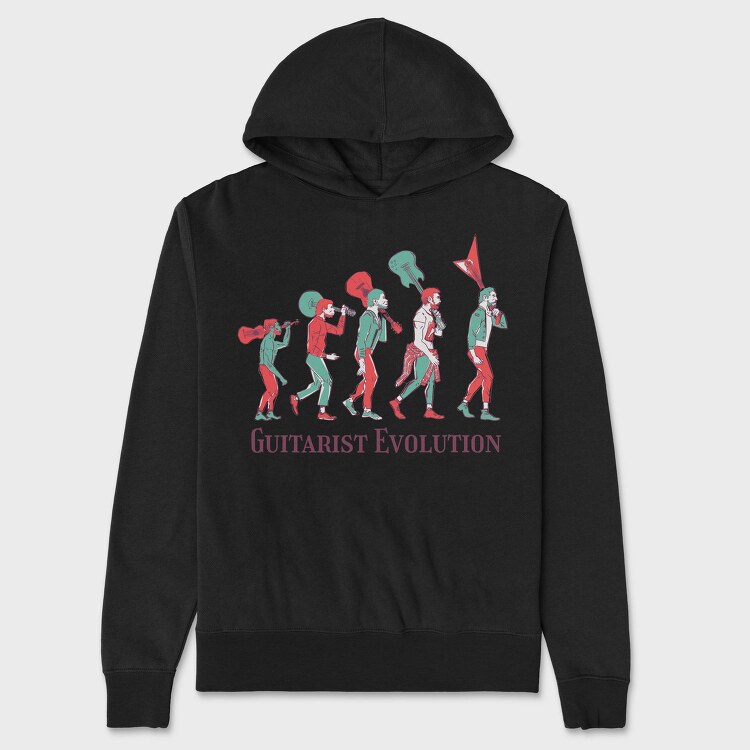 Guitarist Evolution, Hanorac Oversize Barbati (Unisex)