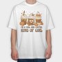 Autumn Coffee Drinks Fall And Girl, Tricou Oversize Barbati (Unisex)