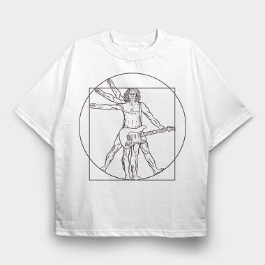 Man Guitar, Tricou Oversize Barbati (Unisex)