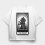 Cat Tarot Card Fantasy The Hermit, Tricou Oversize Barbati (Unisex)