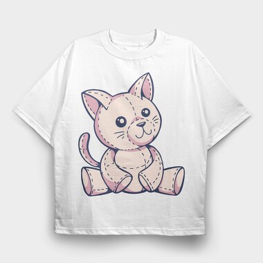 Cat Toy Plushie, Tricou Oversize Barbati (Unisex)