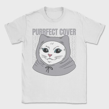 Cat With Grey Hoodie, Tricou Barbati (Unisex)