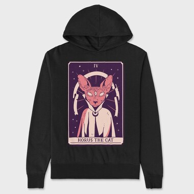 Cat Wizard Mystical Tarot Card Horus The Si, Hanorac Oversize Barbati (Unisex)