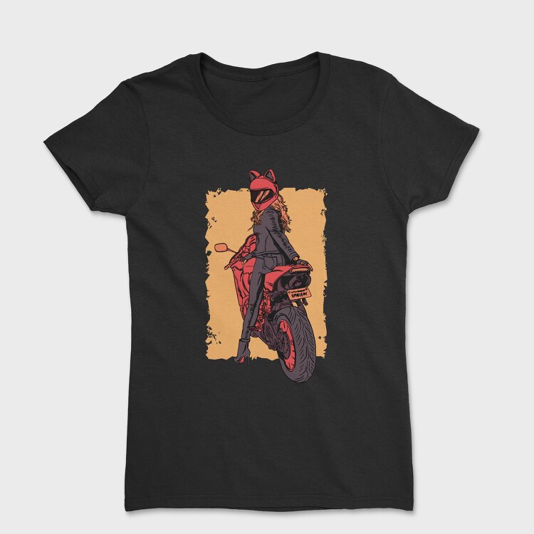 Cat Woman Motorbike, Tricou Femei