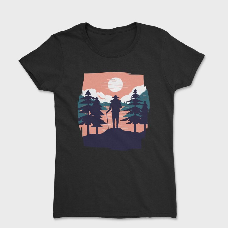 Hiking Sunset, Tricou Femei
