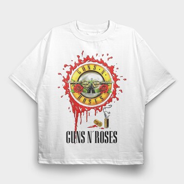 Guns N Roses 4, Tricou Oversize Barbati (Unisex)