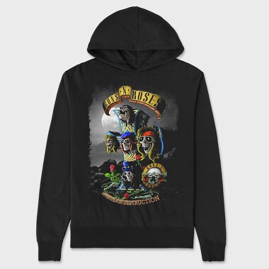Guns N Roses 6, Hanorac Oversize Barbati (Unisex)