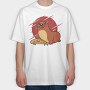 Baby Otter Pizza, Tricou Oversize Barbati (Unisex)