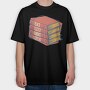 Eat Sleep Books Repeat, Tricou Oversize Barbati (Unisex)