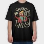 Crazy Book Lady, Tricou Oversize Barbati (Unisex)