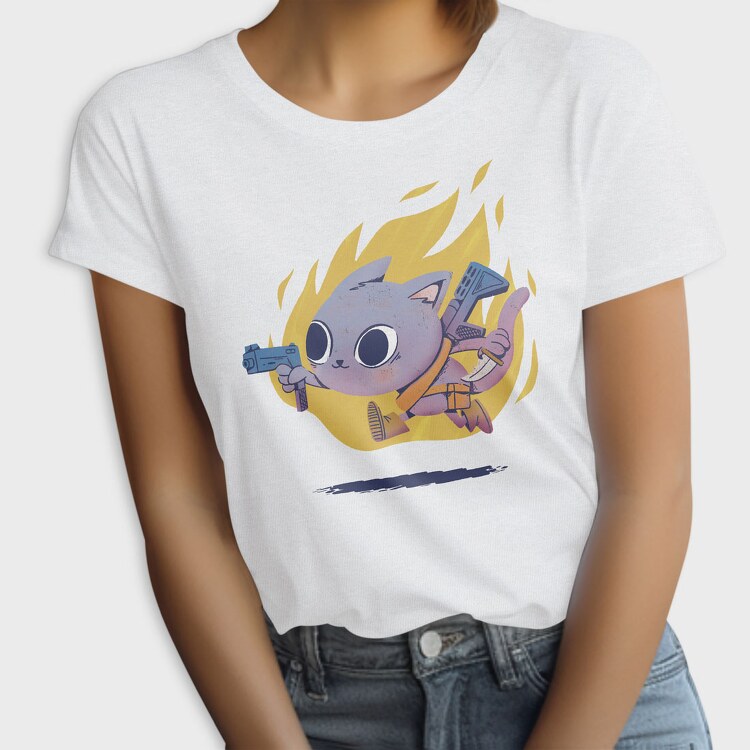 Armed Cute Cat, Tricou Femei