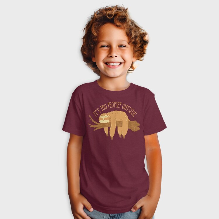 Too Peopley Outside Sloth, Tricou Copii