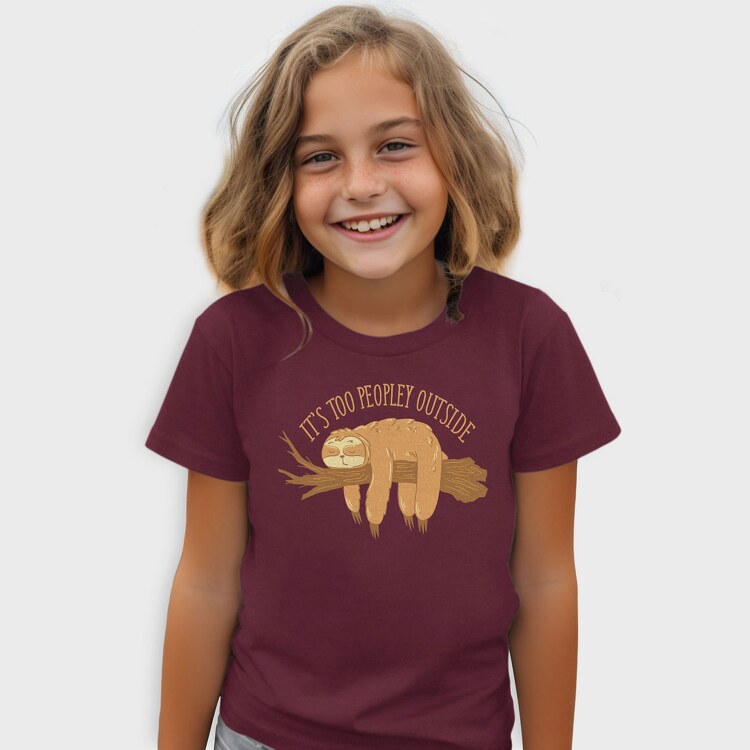 Too Peopley Outside Sloth, Tricou Copii