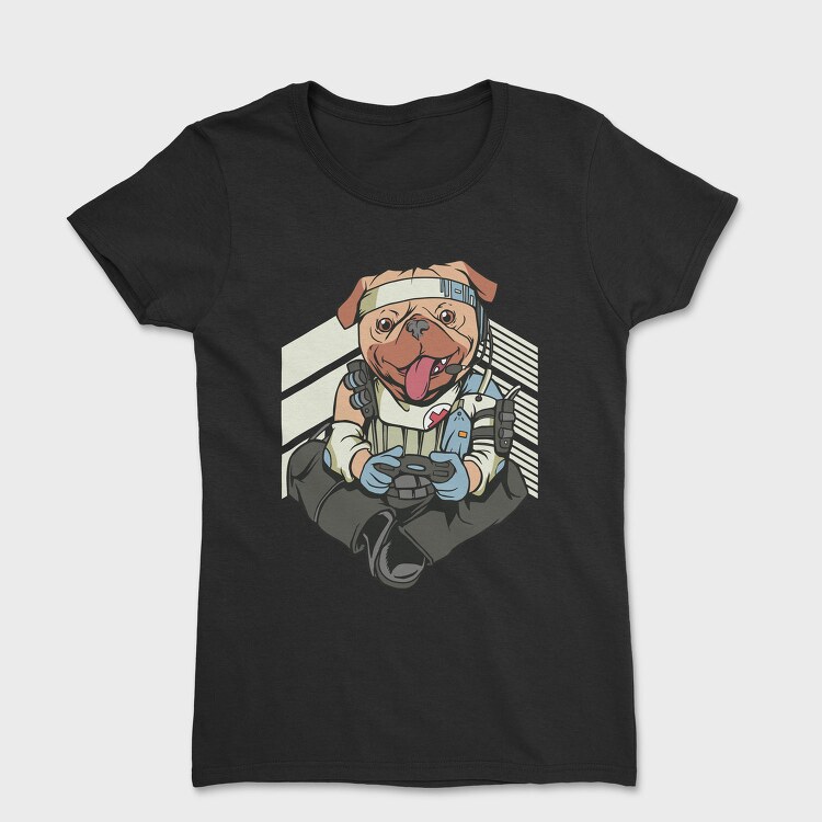 Gamer Pug, Tricou Femei