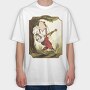 Banjo Frog Vintage Illustrations, Tricou Oversize Barbati (Unisex)