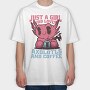 Axolotls And Coffee, Tricou Oversize Barbati (Unisex)