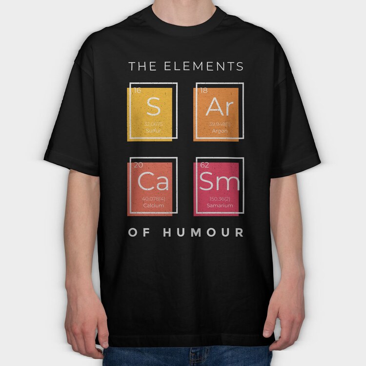 The Elements of Humour, Tricou Oversize Barbati (Unisex)