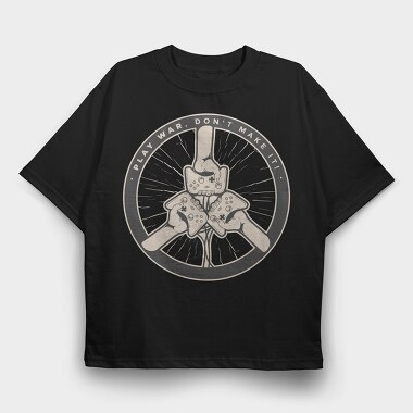 Play War, Tricou Oversize Barbati (Unisex)