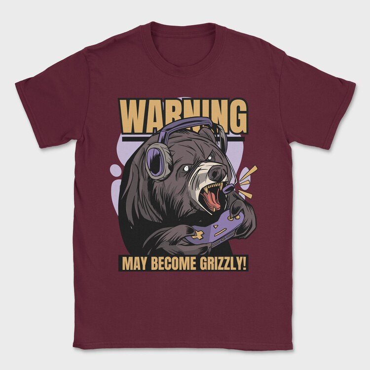 Gaming Bear Angry, Tricou Barbati (Unisex)