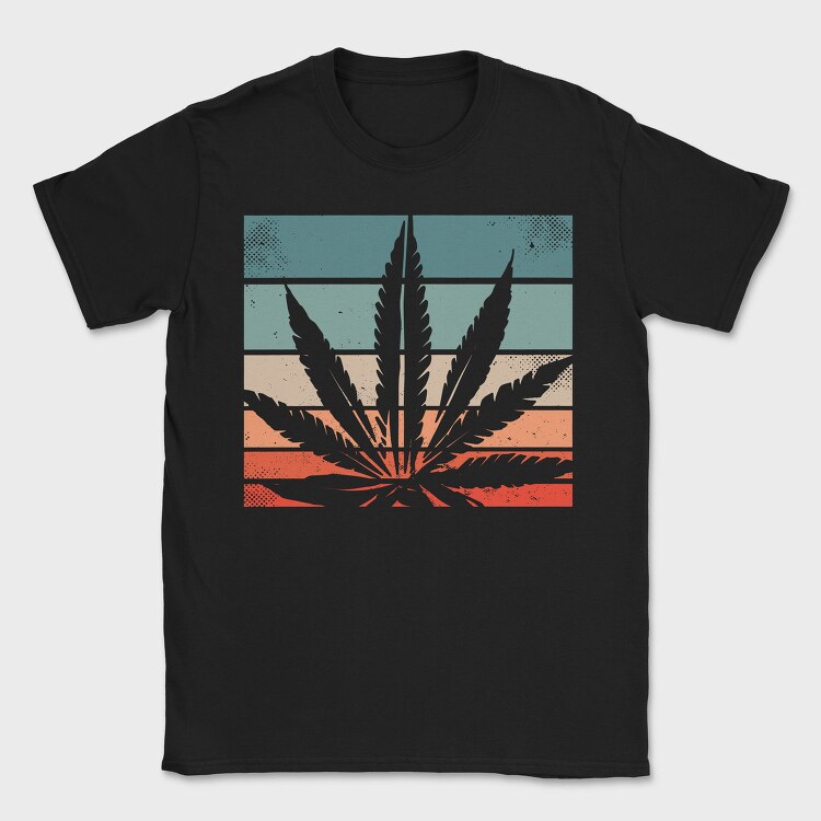 Cannabis Retro Design, Tricou Barbati (Unisex)