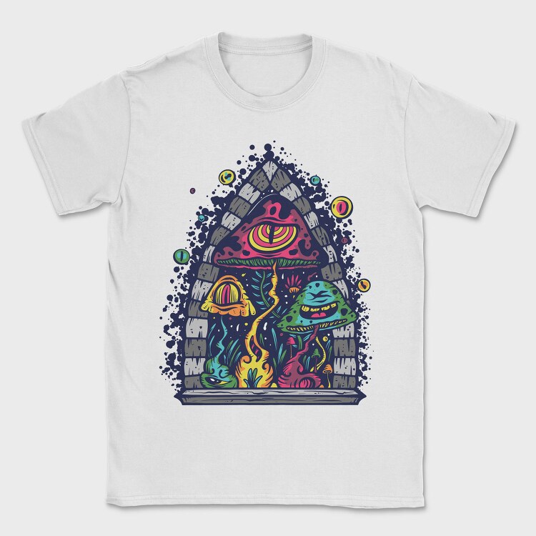 Trippy Shrooms, Tricou Barbati (Unisex)