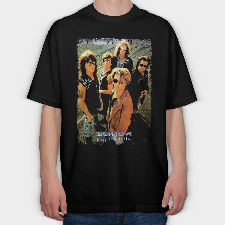 Bon Jovi, Tricou Oversize Barbati (Unisex)