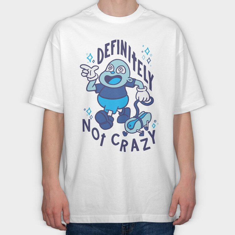 Definitely Not Crazy Hot Dog, Tricou Oversize Barbati (Unisex)