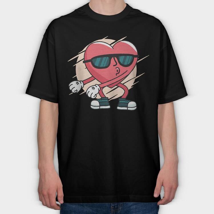 Dancing Heart, Tricou Oversize Barbati (Unisex)