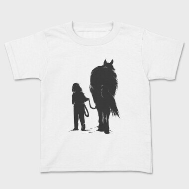 Girl And Horse, Tricou Copii