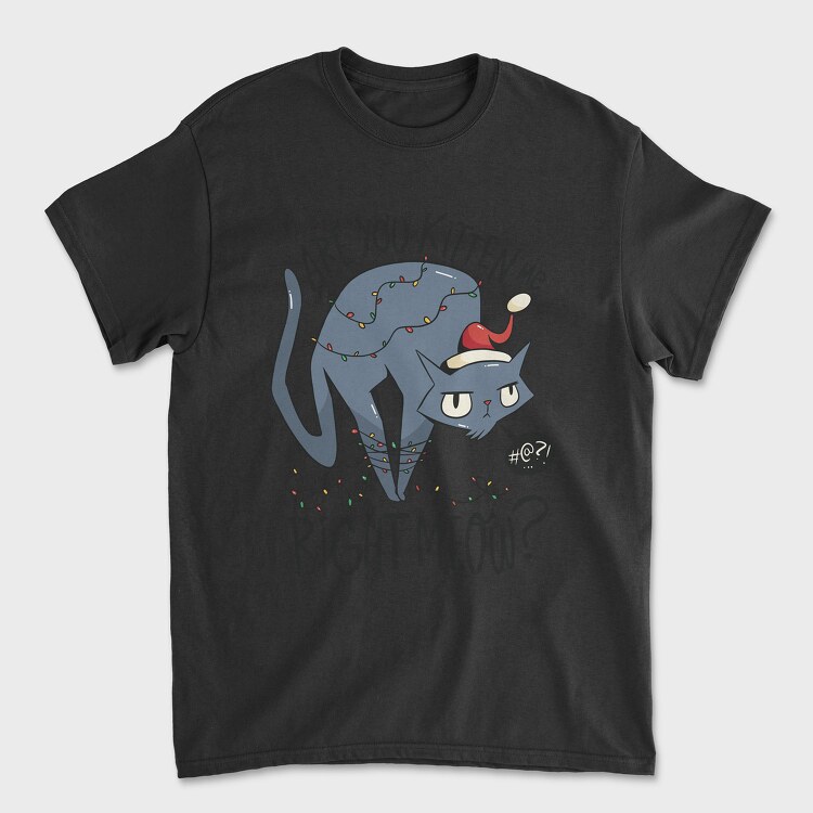 Christmas Angry Cat, Tricou Barbati (Unisex)