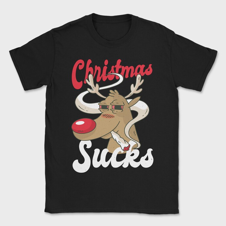 Reindeer Smoking, Tricou Barbati (Unisex)