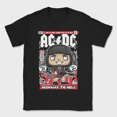 Angus Young ACDC, Tricou Barbati (Unisex)