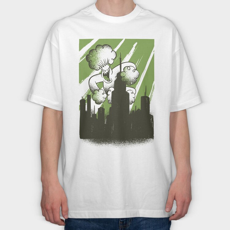 Broccoli Monster, Tricou Oversize Barbati (Unisex)