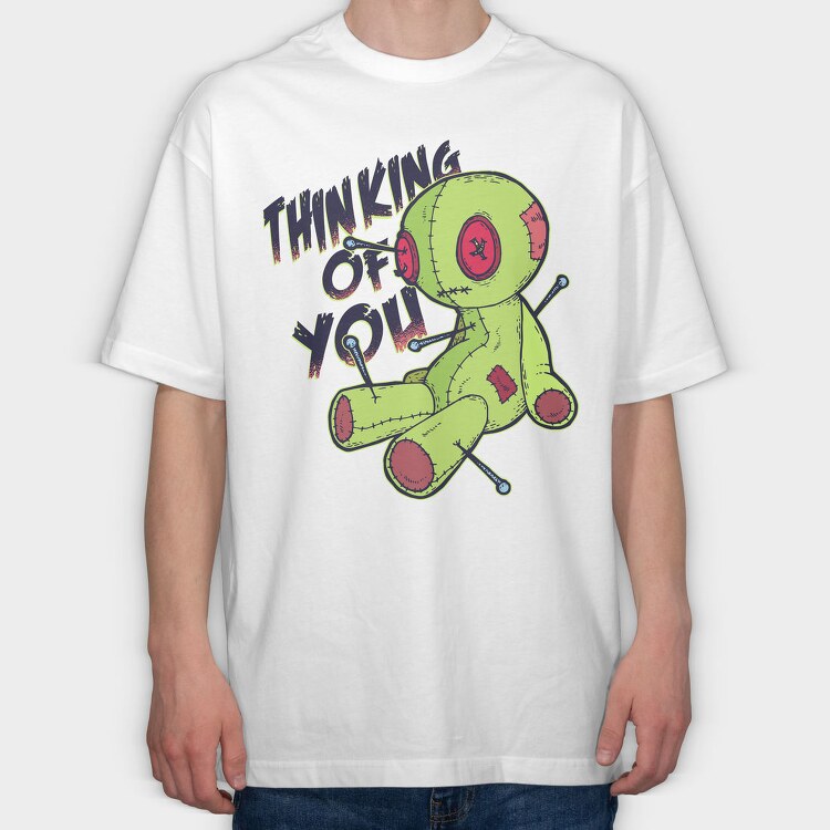 Voodoo Doll, Tricou Oversize Barbati (Unisex)