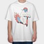 Yeti Scooter, Tricou Oversize Barbati (Unisex)