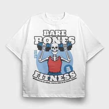 Bare Bones Fitness Trend, Tricou Oversize Barbati (Unisex)