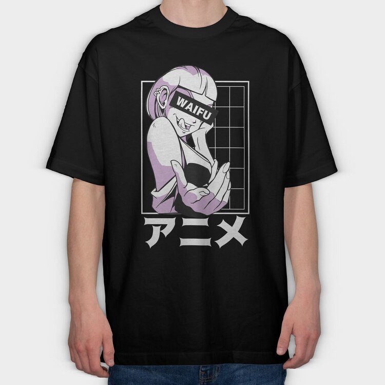 Waifu, Tricou Oversize Barbati (Unisex)