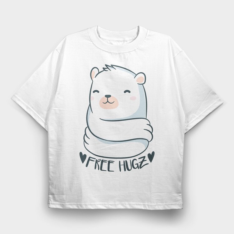 Bear Hug, Tricou Oversize Barbati (Unisex)