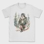 Bear Walking In The Woods Watercolor Forest, Tricou Barbati (Unisex)