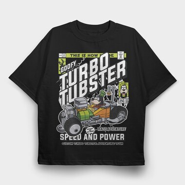 Goofys Turbo Tubster, Tricou Oversize Barbati (Unisex)