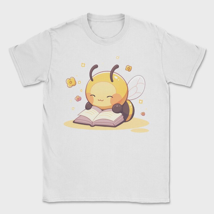 Bee Reading Cute, Tricou Barbati (Unisex)