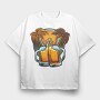 Beer Mugs In Tropical Beach, Tricou Oversize Barbati (Unisex)